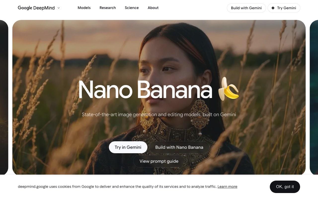 Screenshot der Nano Banana Pro 2-Website