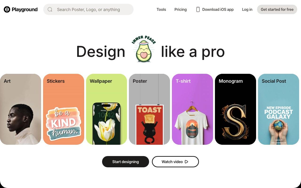 Screenshot der Playground-Website
