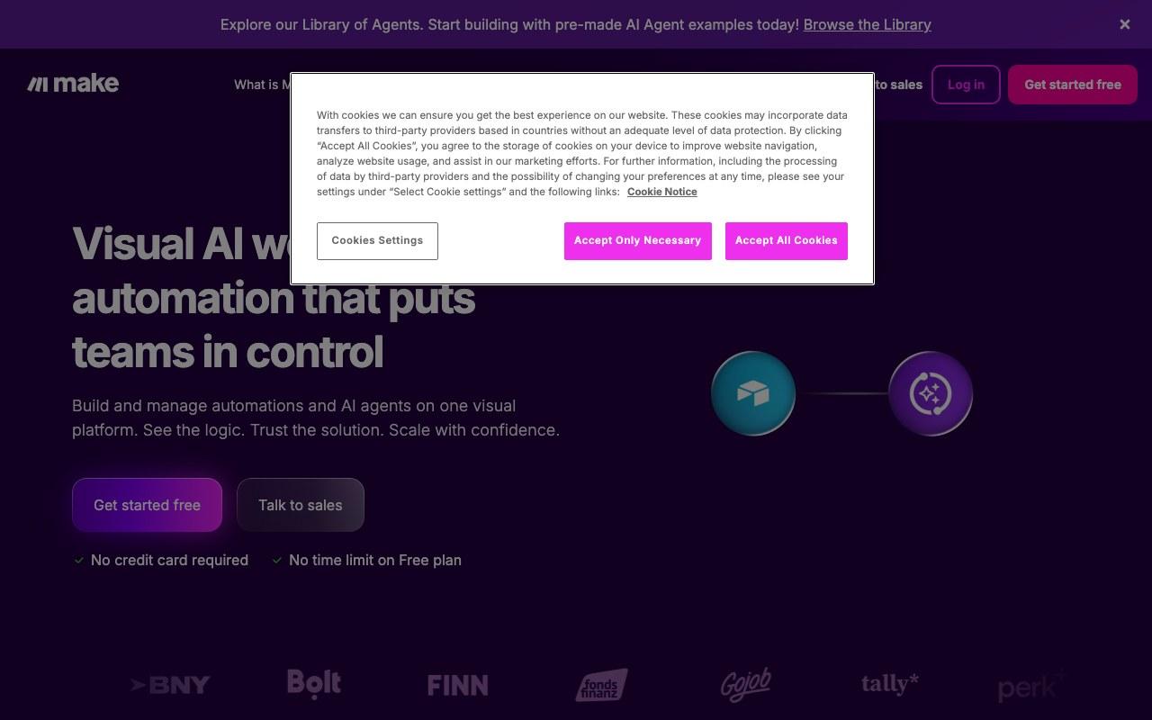 Screenshot der Make-Website