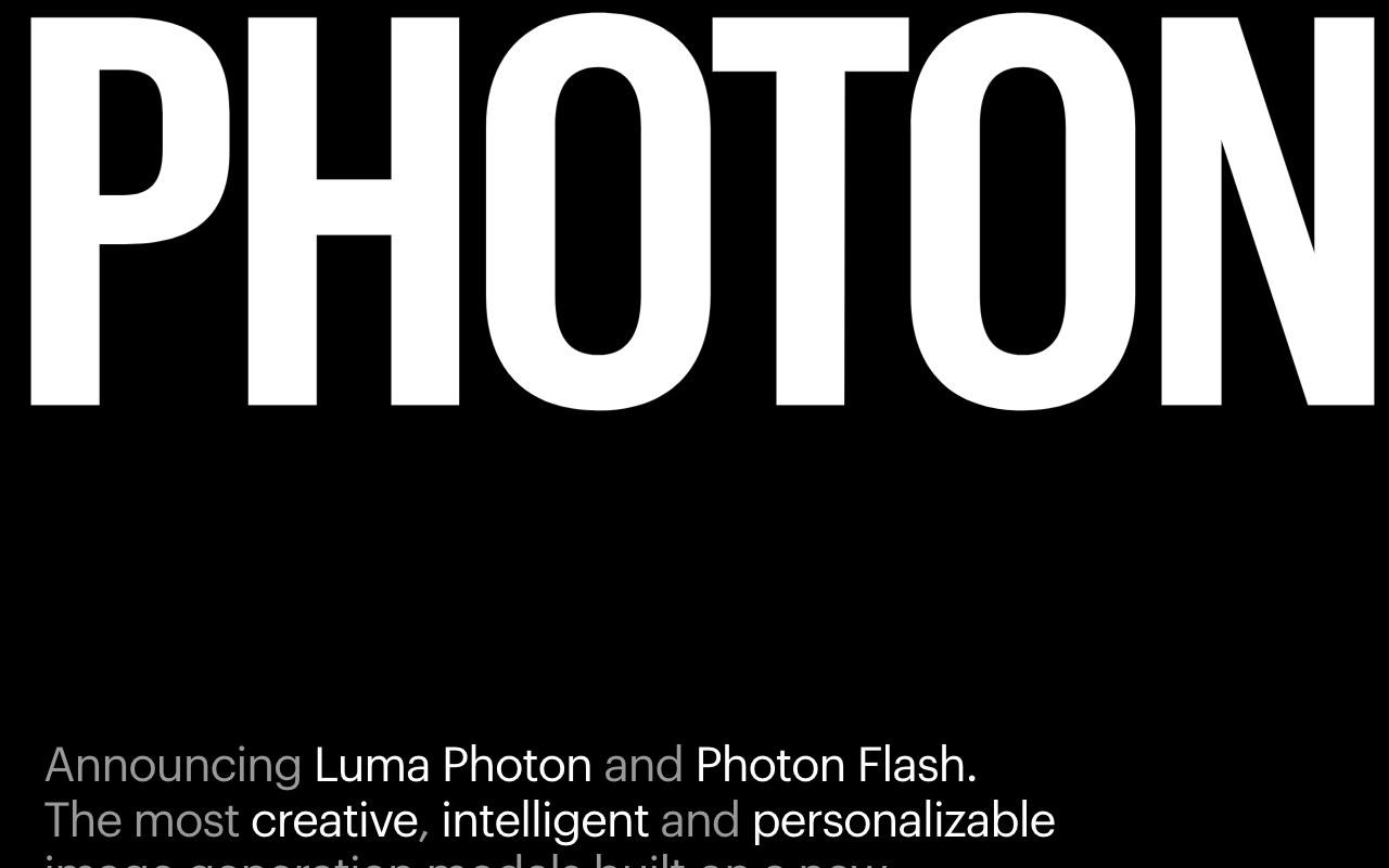 Screenshot der Luma Photon-Website