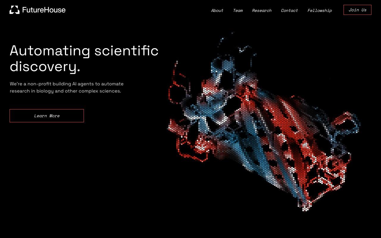 Screenshot der FutureHouse Platform-Website