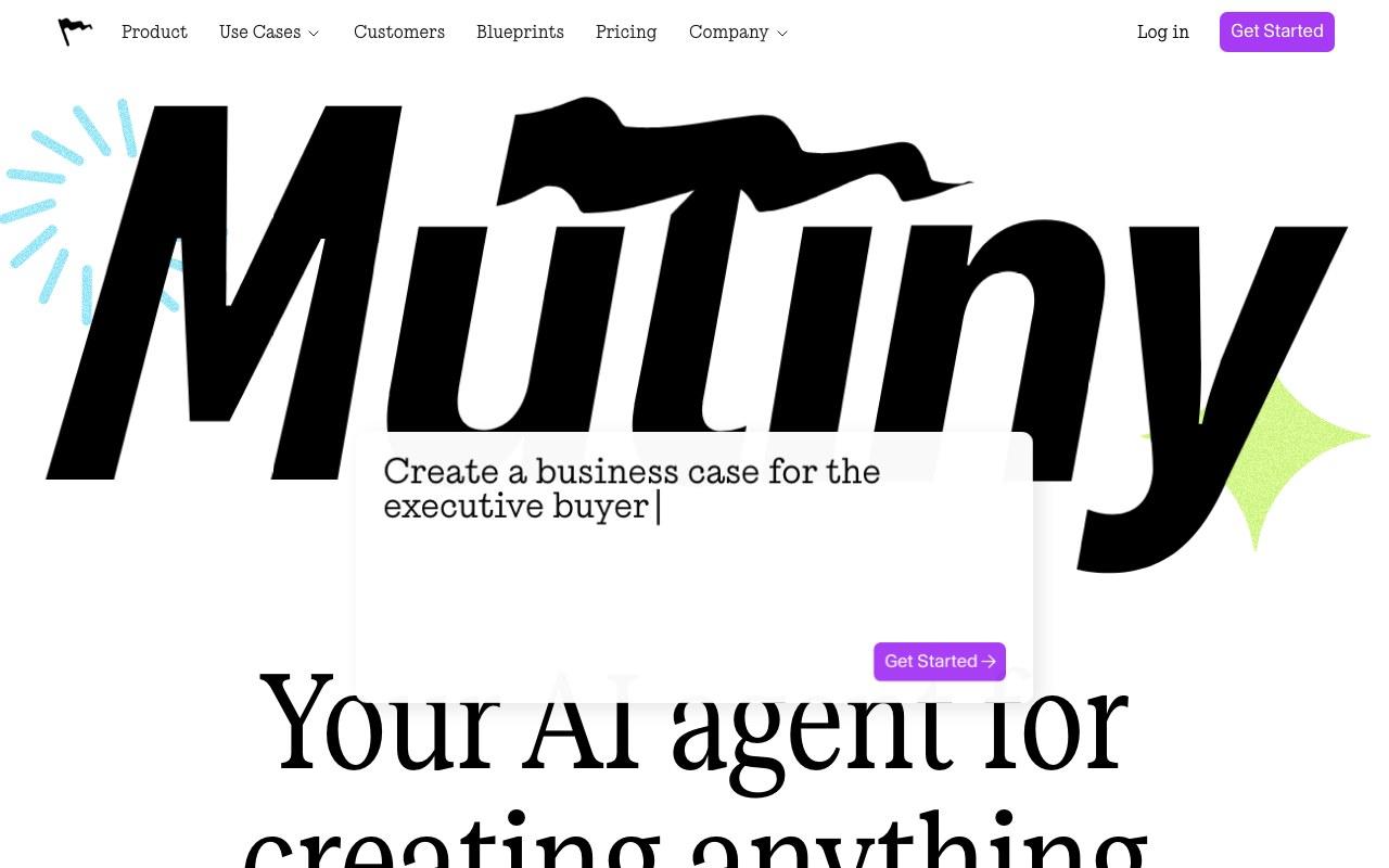 Screenshot der Mutiny-Website